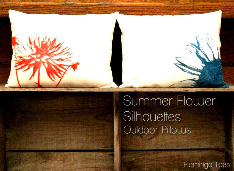 Summer Flower Silhouette Pillows