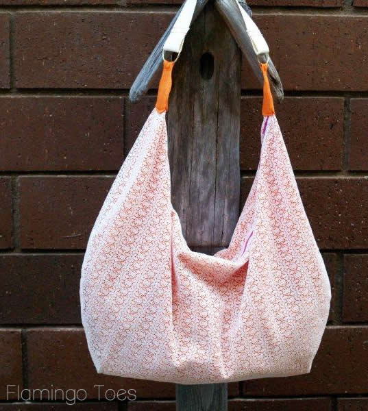 Slouchy boho tote Bag- Sewing Tutorial - With pockets 