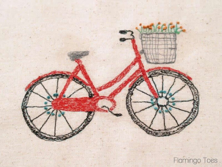 Image for Sketchy Retro Bicycle Dishtowel