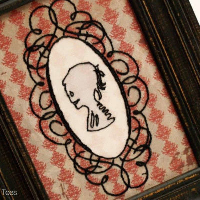 Gothic Halloween Cameo Embroidery