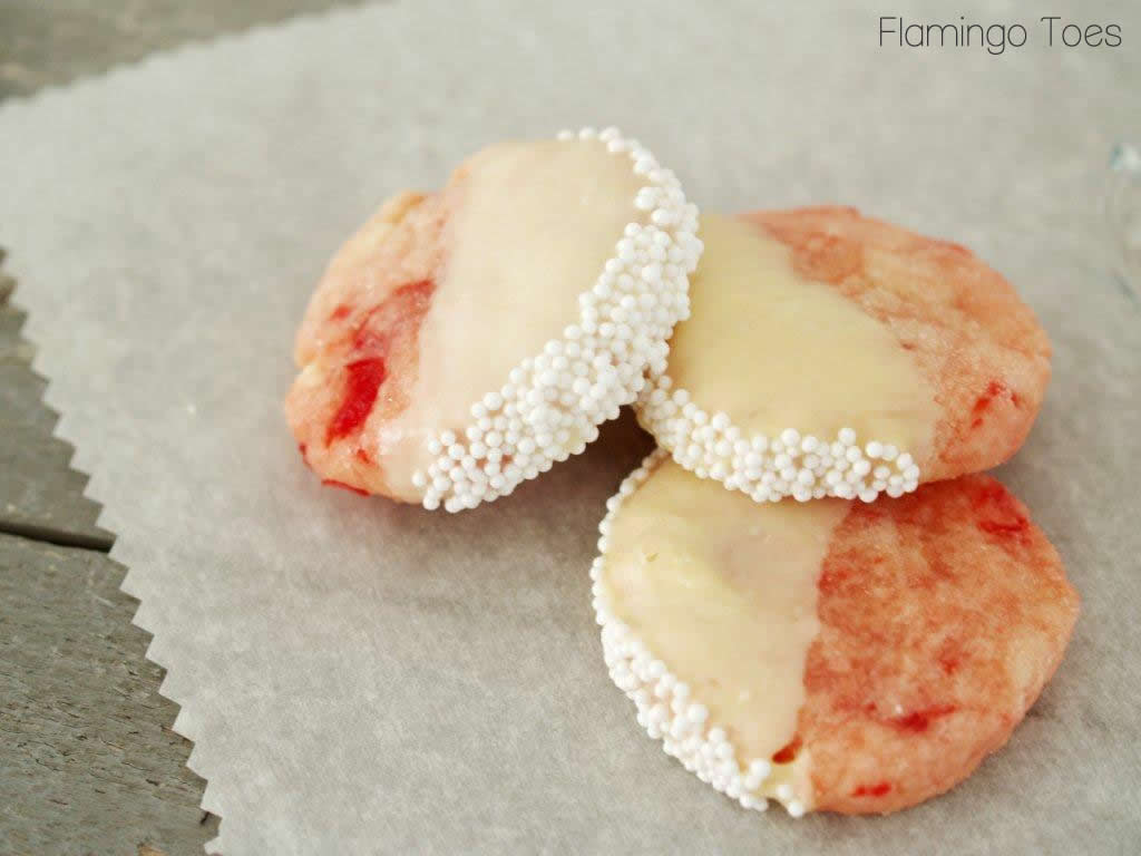 Cherry Almond Shortbread Cookies