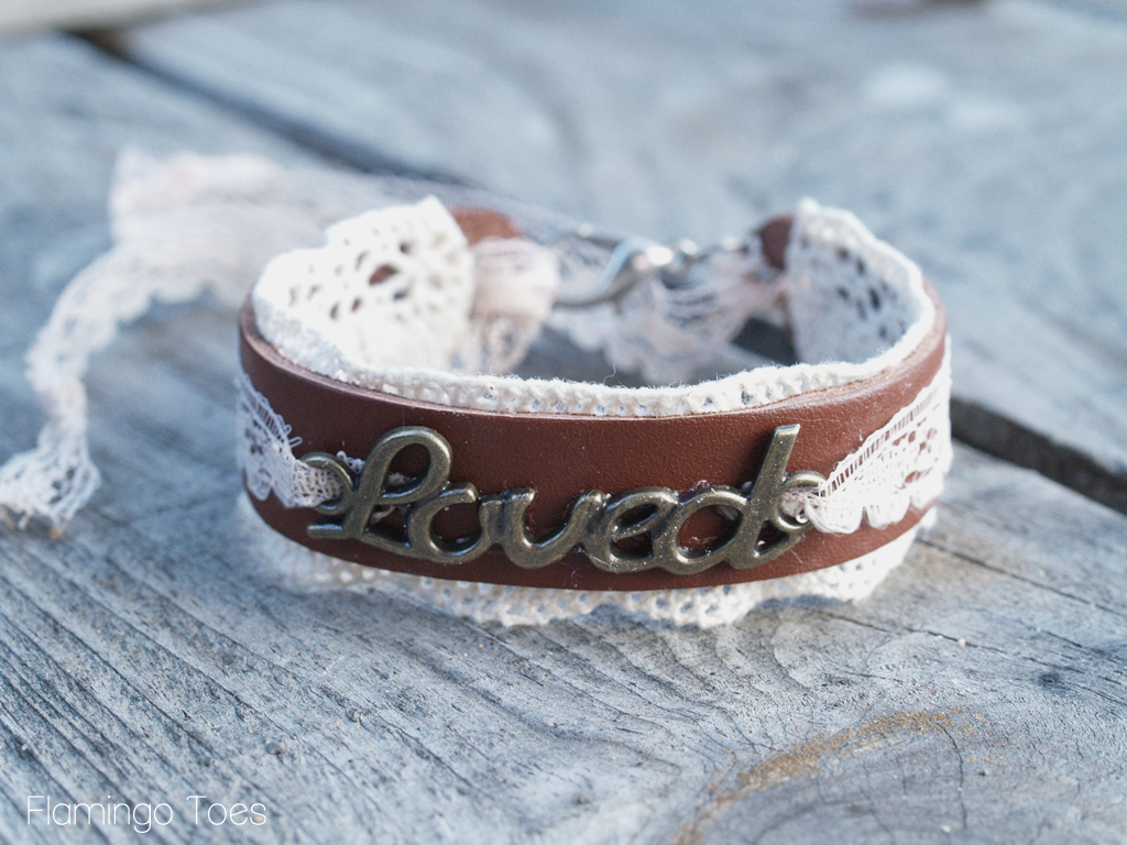 Leather and Lace Bracelet