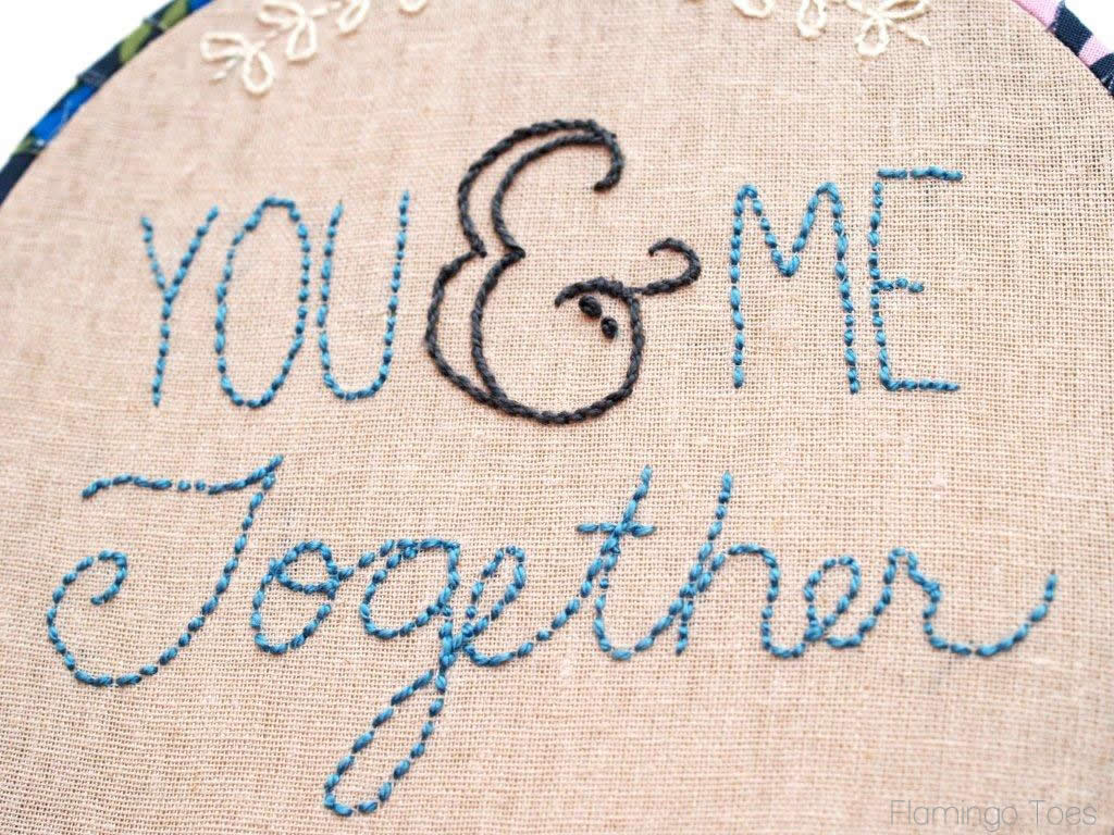 You & Me Together Embroidery: Hoop Art and Pattern