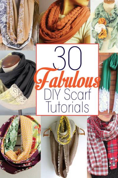30 Fabulous DIY Scarf Tutorials featured by top US sewing and knitting blog, Flamingo Toes.