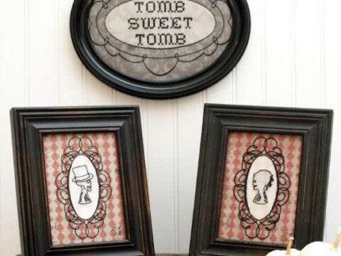 Image for Vintage Halloween Embroidery Printables