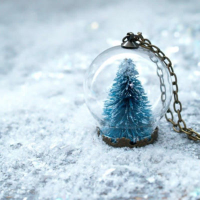 Winter Wonderland Snow Globe Necklace