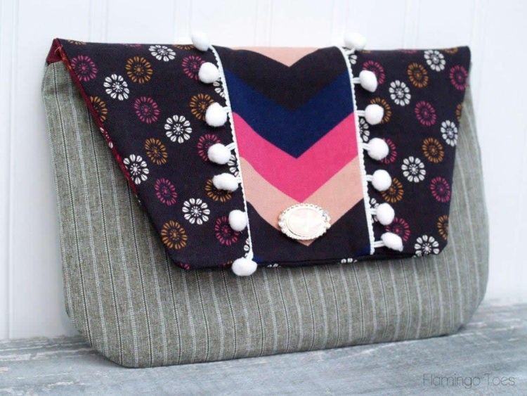 fold over snap clutch