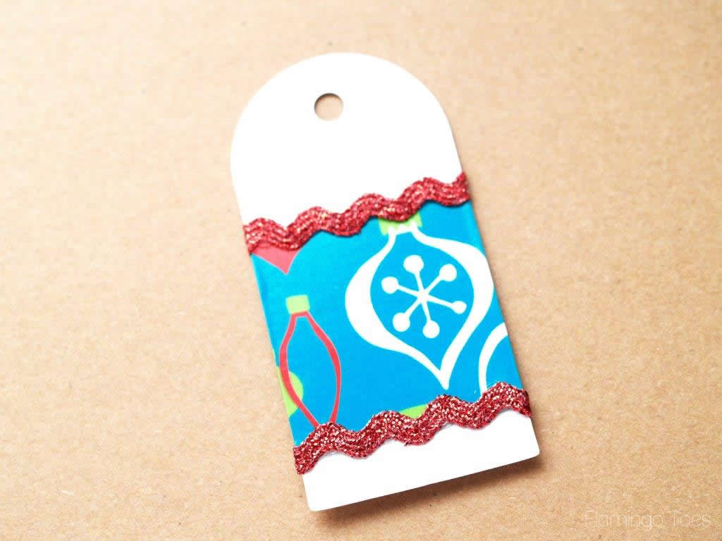 glitter rick rack on card