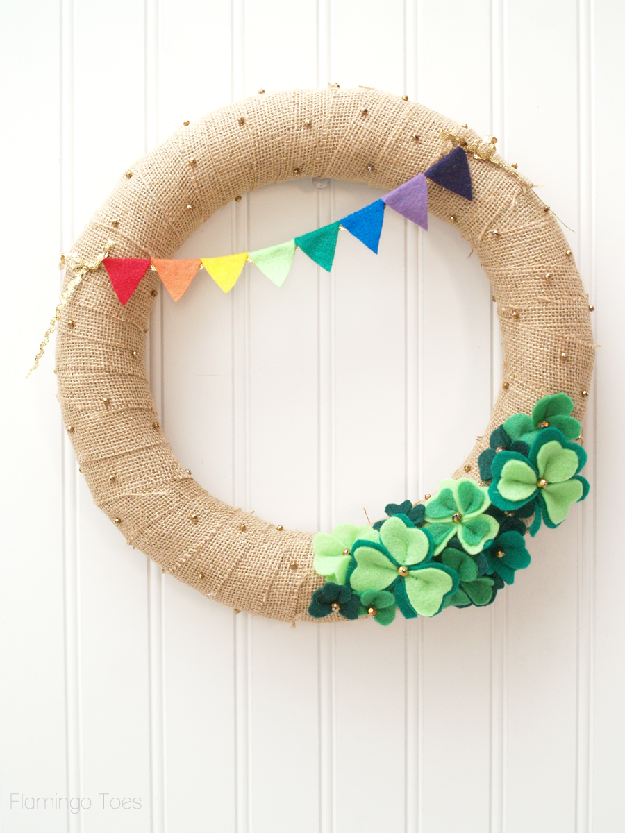 Lucky St Patricks Day Wreath