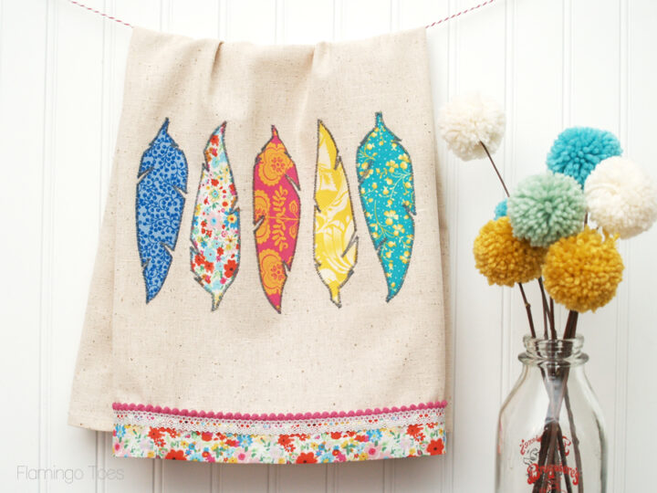 Image for Pretty DIY Fabric Feathers Dishtowel