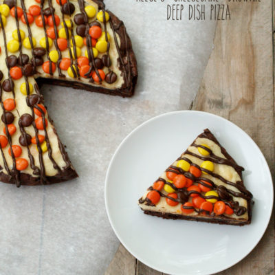 3-Point Reese’s Cheesecake Brownie Deep Dish Pizza