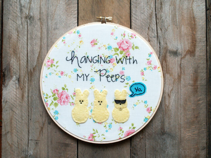 Image for Spring "Peeps" Embroidery Hoop Art