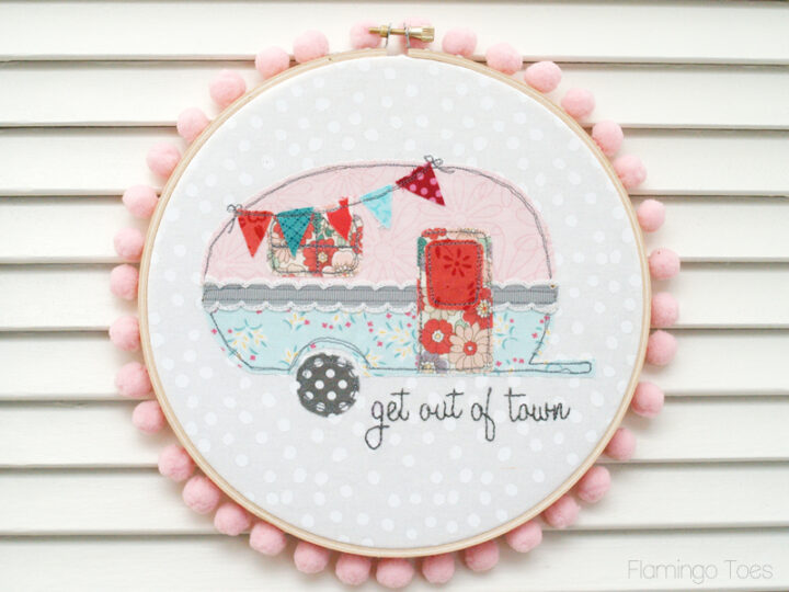 Image for Retro Camper Embroidery Hoop Art