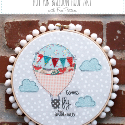 Come Fly With Me Hot Air Balloon Hoop Art