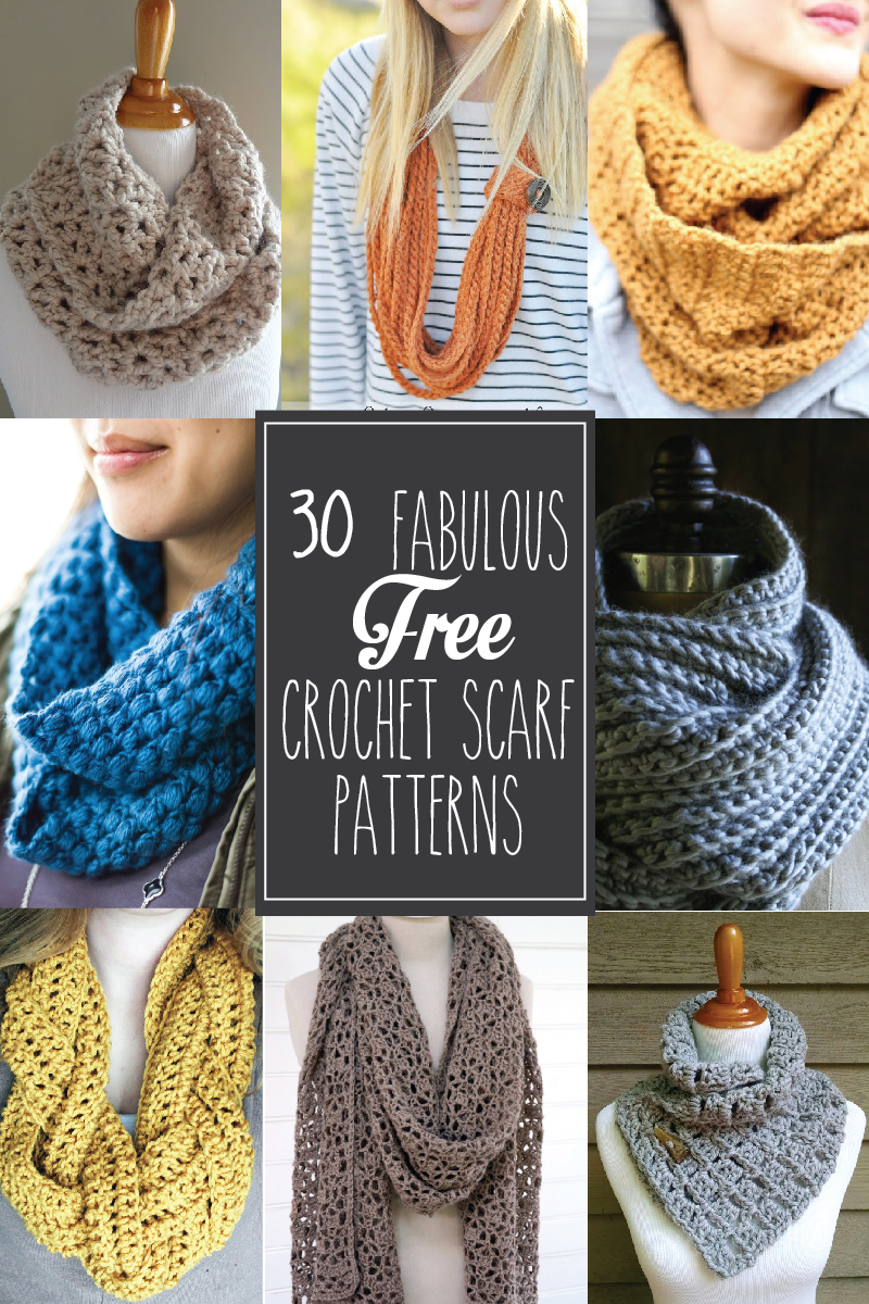 Free Crochet Scarf Patterns featured by top US sewing blog, Flamingo Toes