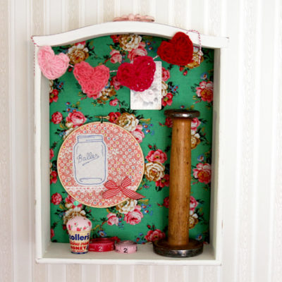 Craft Room Shelf from Dresser Drawer