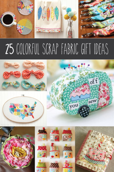 25 Colorful Scrap Fabric Projects to Gift featured by top US sewing blog, Flamingo Toes.