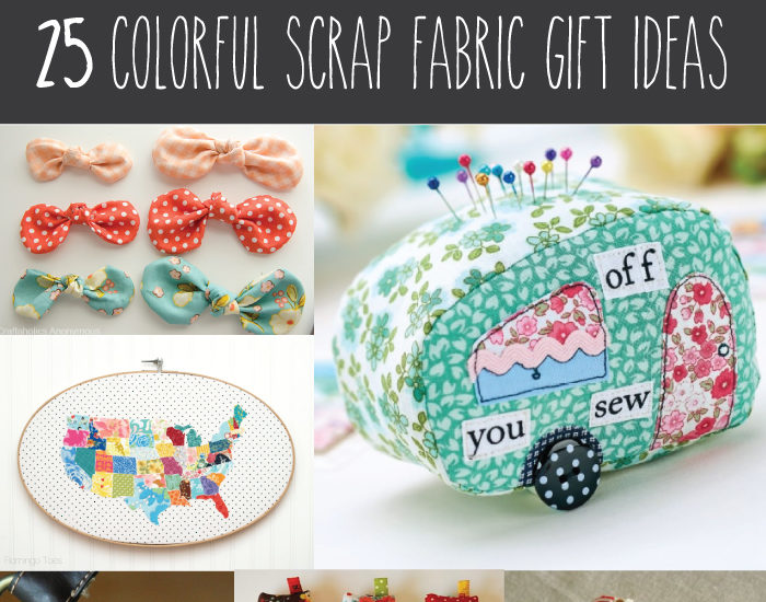 25 Colorful Scrap Fabric Projects to Gift featured by top US sewing blog, Flamingo Toes.