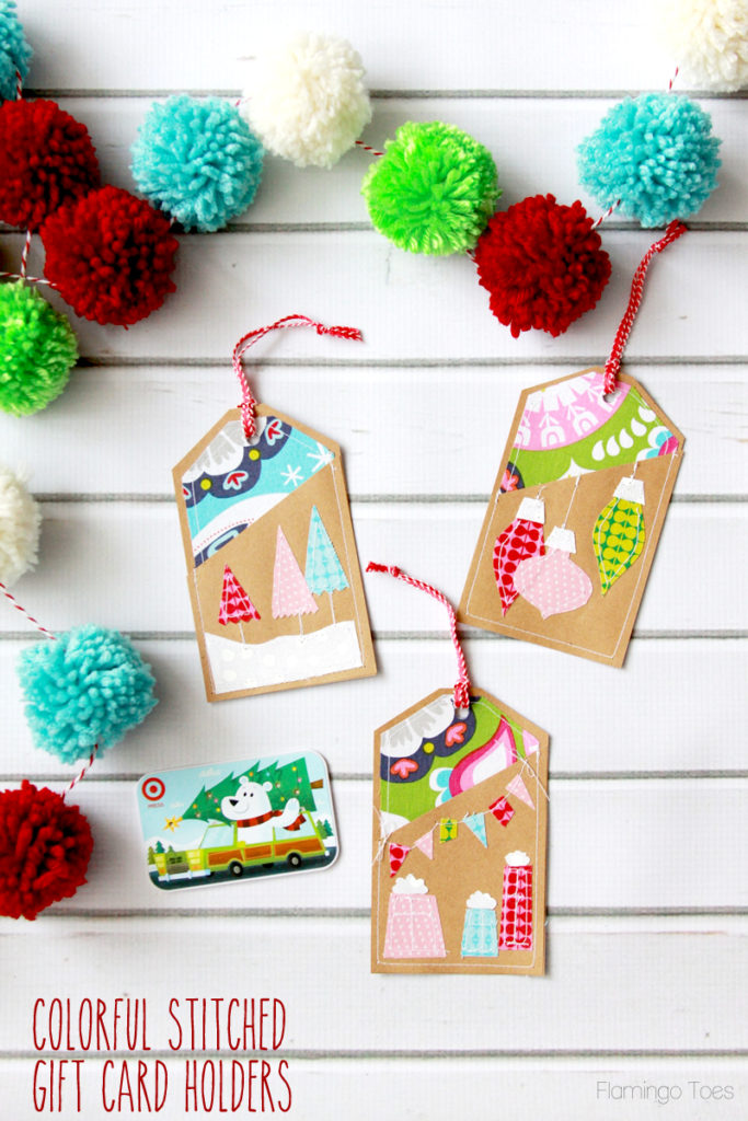 Colorful Stitched Gift Card Holders