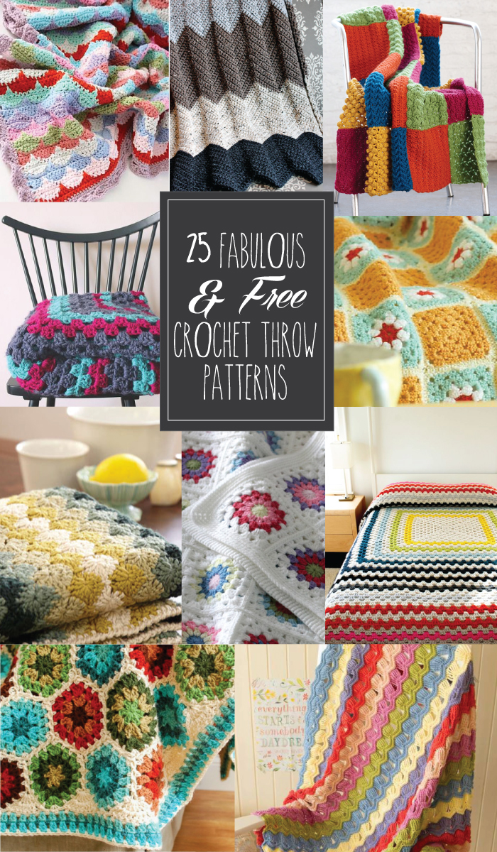 FREE Crochet Throw Blanket Patterns featured by top US crochet blog, Flamingo Toes.