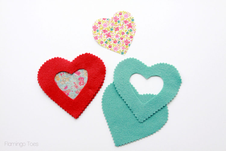 DIY Fabric Hearts for Valentines Day featured by top US craft blog, Flamingo Toes.