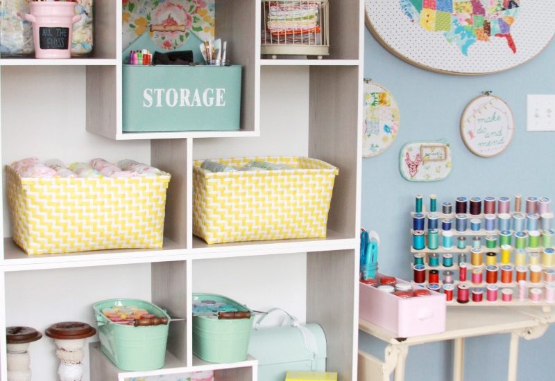 Colorful Craft Room Organization