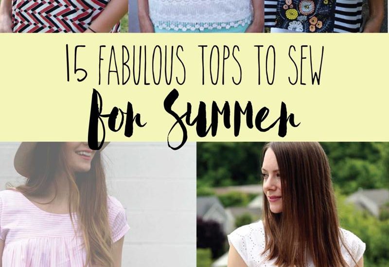 15 Fabulous and Easy Tops to Sew featured by top US sewing blog, Flamingo Toes