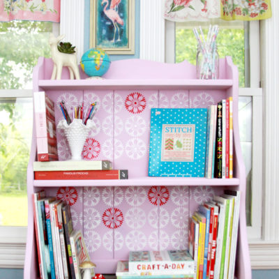 Retro Style Craft Room Bookshelf