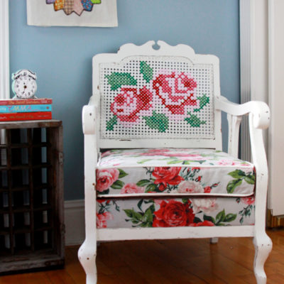Cross Stitch Antique Chair Refinish