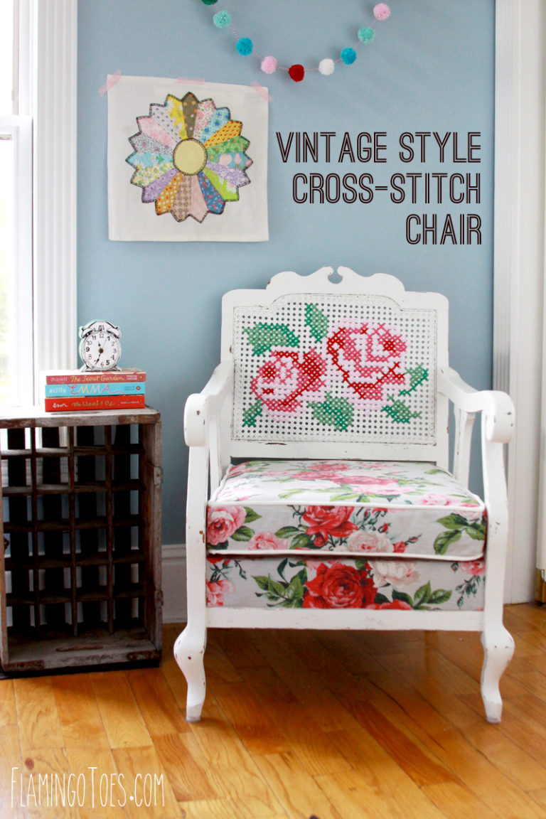 Cross Stitch Antique Chair Refinish