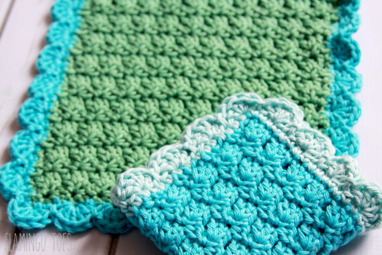 Easy Crochet Dishcloth Pattern - | Tutorials | Flamingo Toes