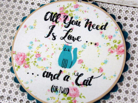 Image for All You Need Is Love - Cat Embroidery