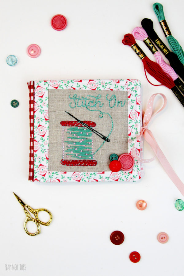 Stitch On Embroidered Needle Book