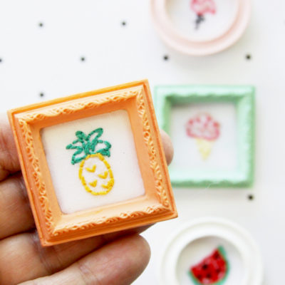 Mini Summer Framed Embroideries