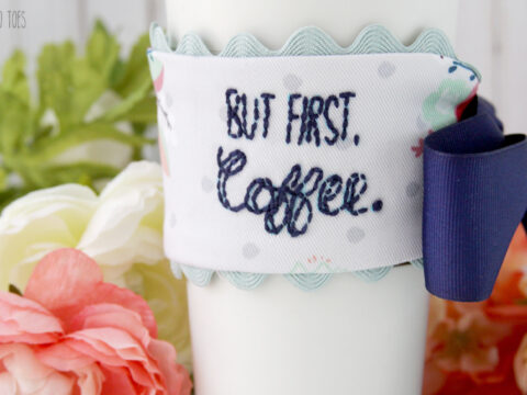 Image for Ribbon and Fabric Coffee Cozy