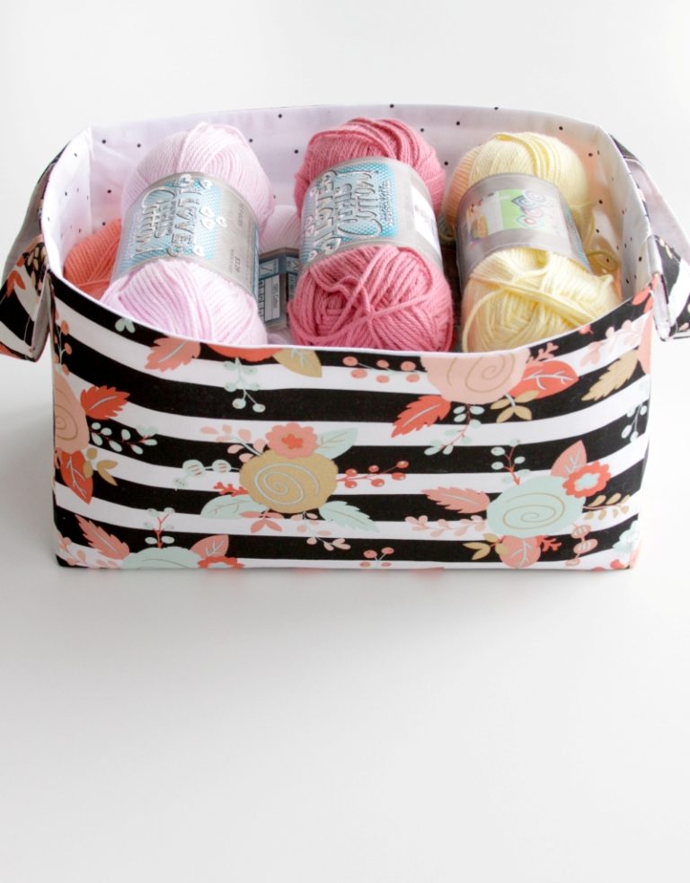 Simple and Sweet 30 Minute DIY Fabric Storage Basket
