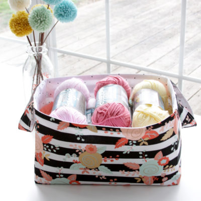Simple and Sweet 30 Minute DIY Fabric Storage Basket