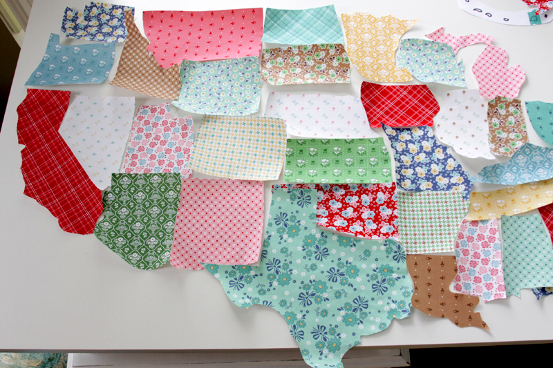 scrap fabric us map