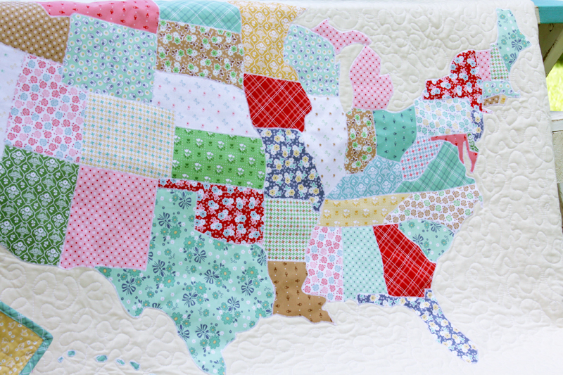 Us Map Quilt Tutorial Quilting Sewing Flamingo Toes