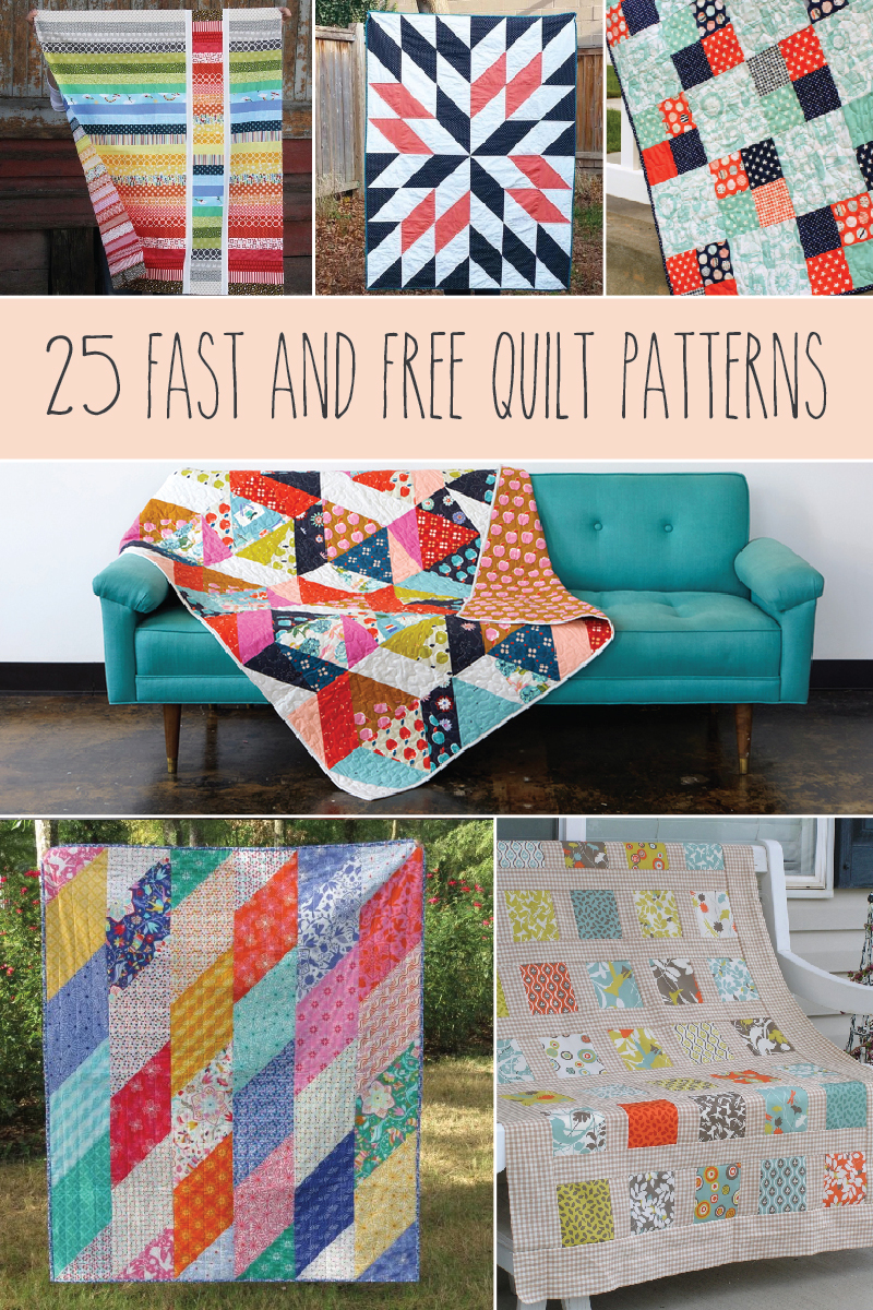 Fast and Free Quilt Patterns featured by top US quilting blog, Flamingo Toes