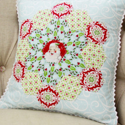Vintage Style Hexagon Christmas Pillow
