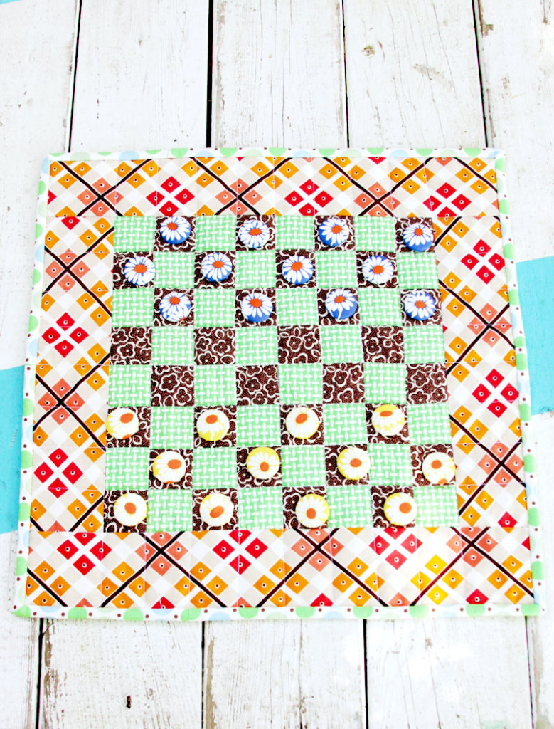Colorful DIY Fabric Checkerboard Game