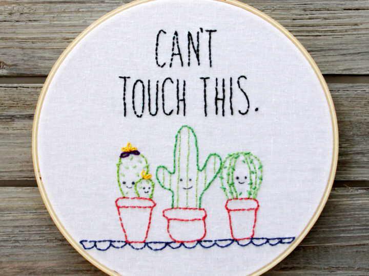 Image for Can't Touch This - Cactus Embroidery
