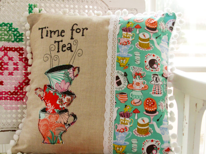 Image for Time for Tea - Wonderland Fabric Pillow