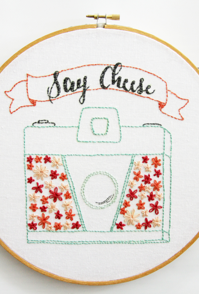 Vintage Film Camera Embroidery Design