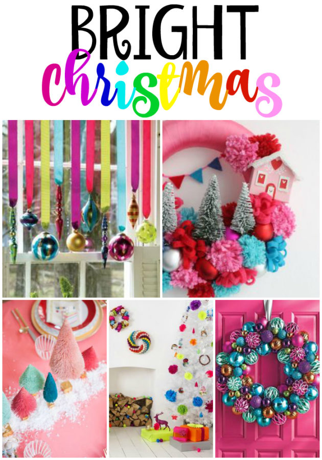 Best Christmas Decorating Trends featured by top US craft blog, Flamingo Toes: Bright Colored Christmas