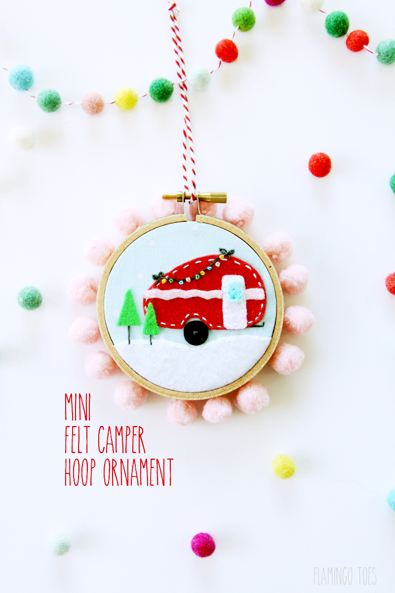 Fabric and Felt Snowglobe Ornaments