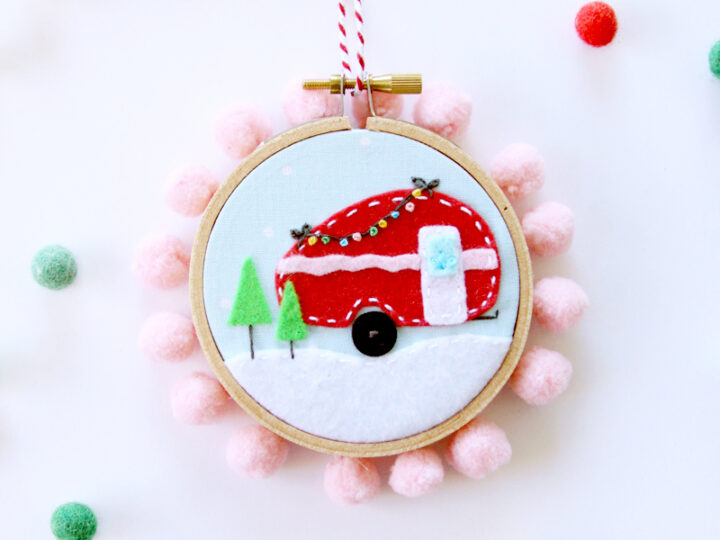 Image for Mini Felt Camper Hoop Ornament