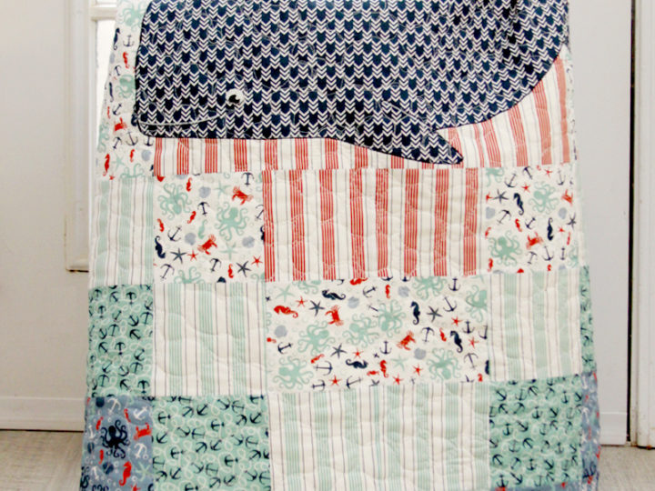 Image for Nautical Whale Baby Quilt