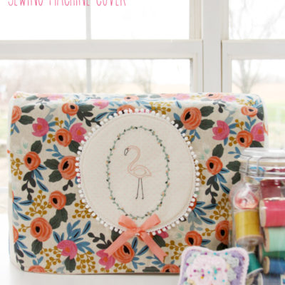 Floral Flamingo Sewing Machine Cover